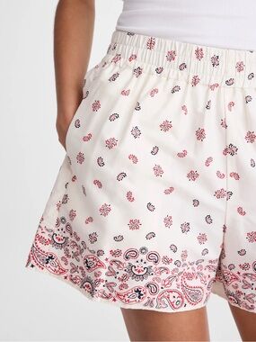 Madewell Bandana Shorts in Vintage Ivory NWT